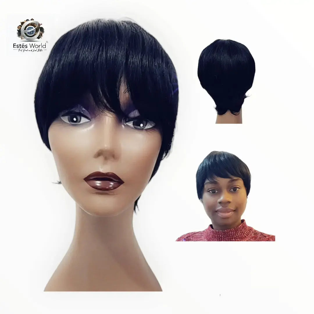 Pixie Cut Wigs For Women Human Hair Short Wig 1B