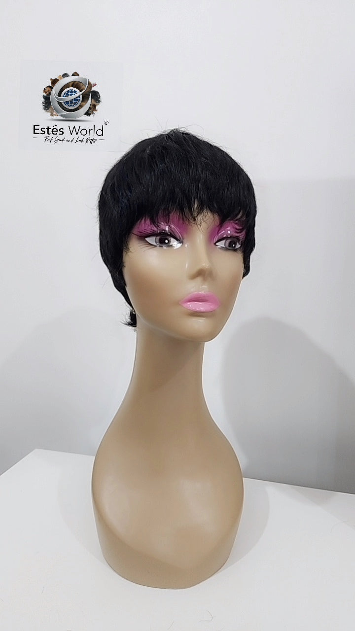 Pixie Cut Wigs For Women Human Hair Short Wig 1B