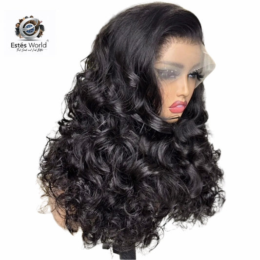 Bouncy Wave, Vietnam Loose Wave Human Hair Wig 13x4 Frontal HD Lace.