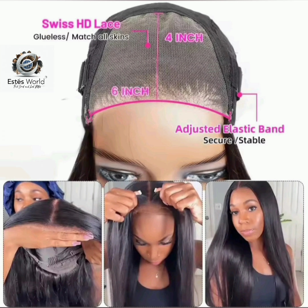 Straight Vietnamese Remy Human Hair Wig, 250% Density HD Lace Wig