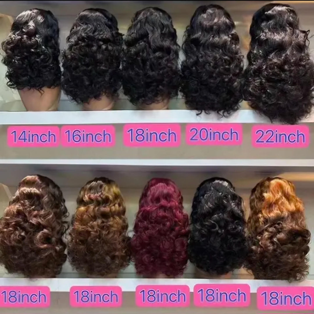 Bouncy Wave, Vietnam Loose Wave Human Hair Wig 13x4 Frontal HD Lace.