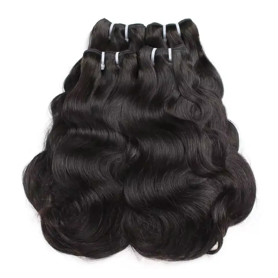 Super Double Drawn Virgin Mink Raw Unprocessed Hair Weave Bundles Remy Bone Straight Human Hair Extensions