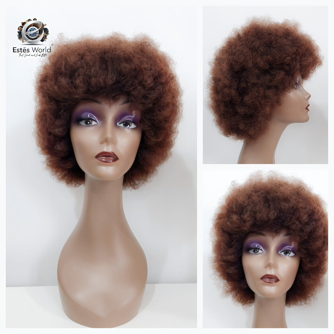 Short Synthetic Afro Wigs