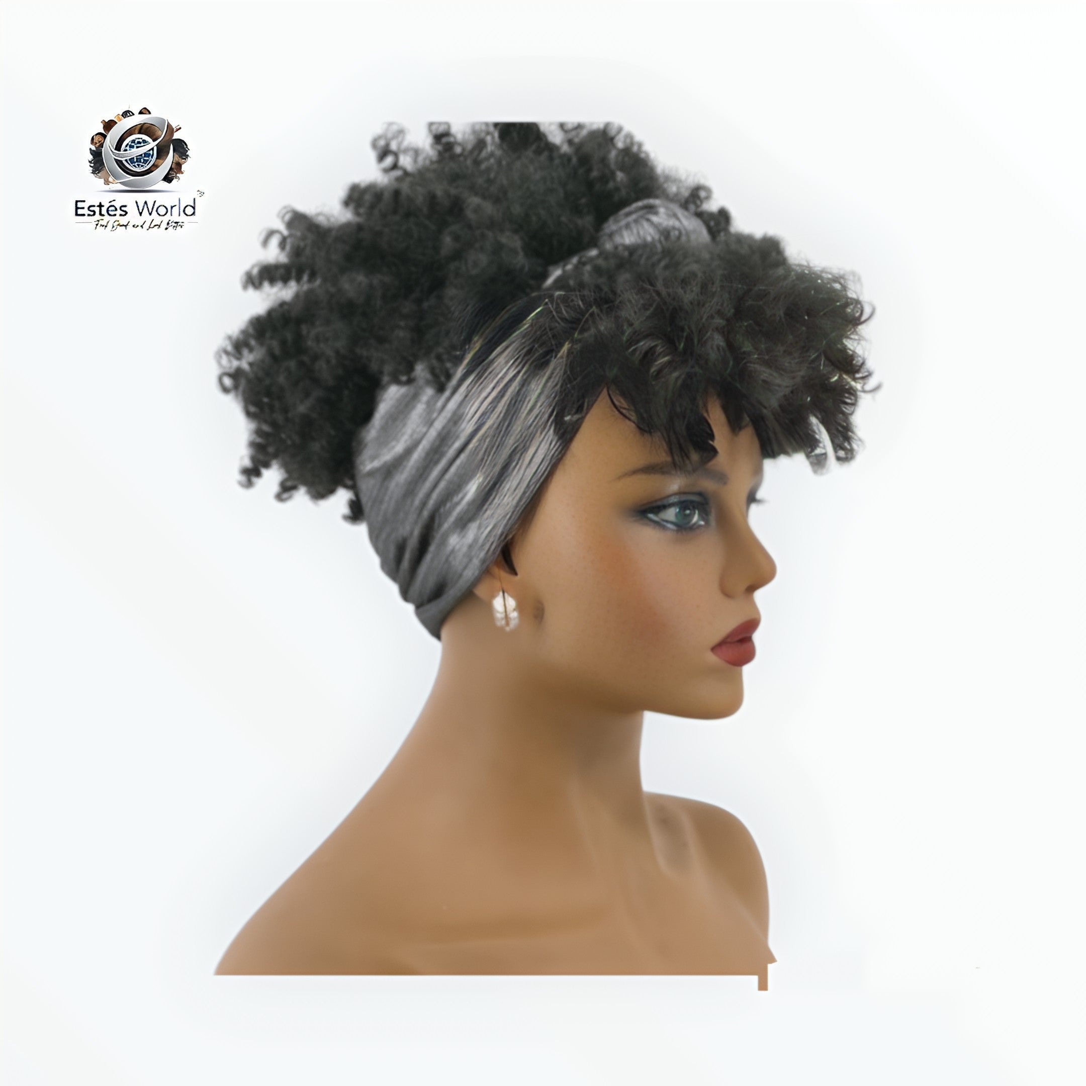 Natural Synthetic Turban Wrap Wig