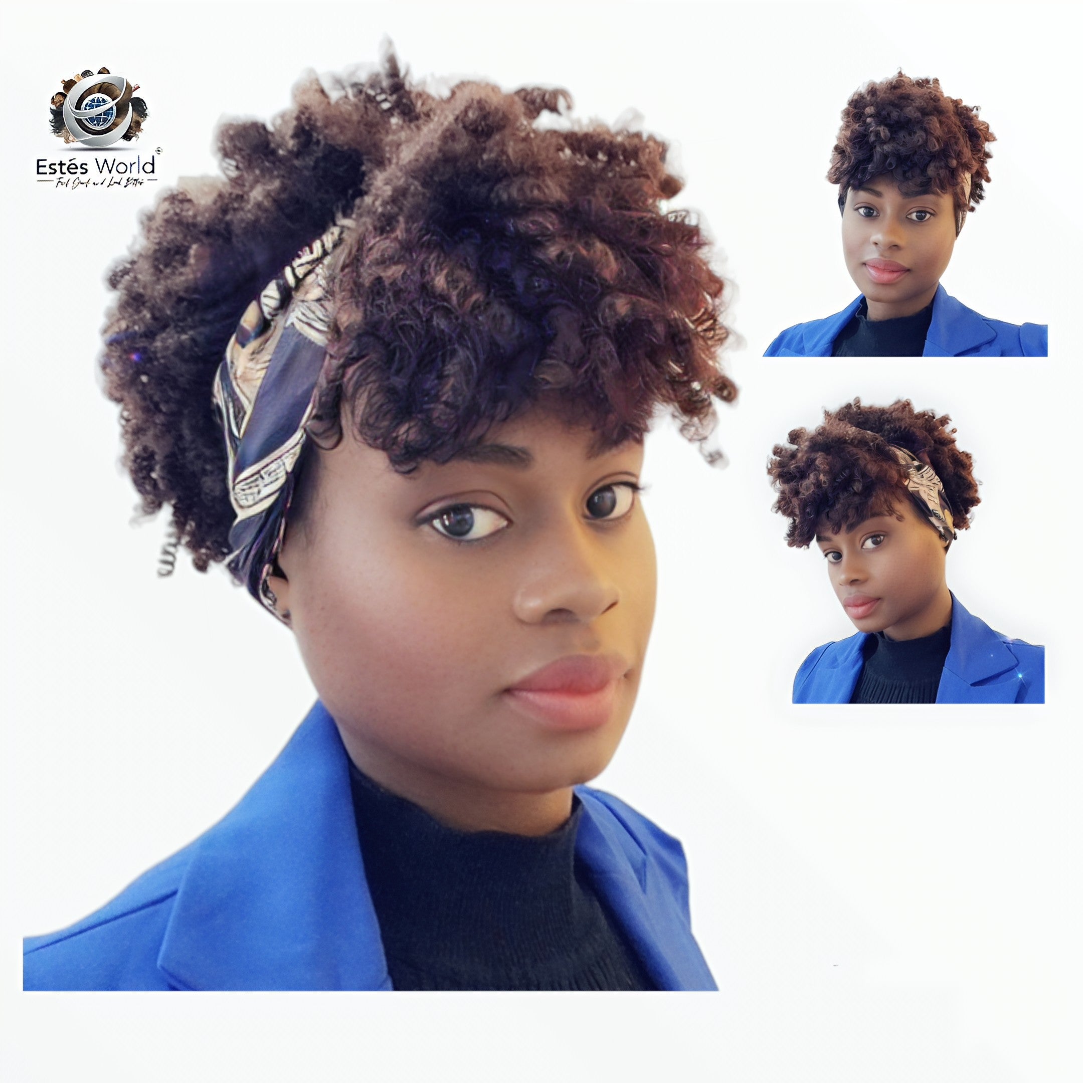 Natural Synthetic Turban Wrap Wig