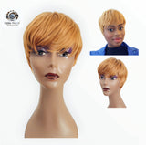 Short Pixie Cut Human Hair Wigs