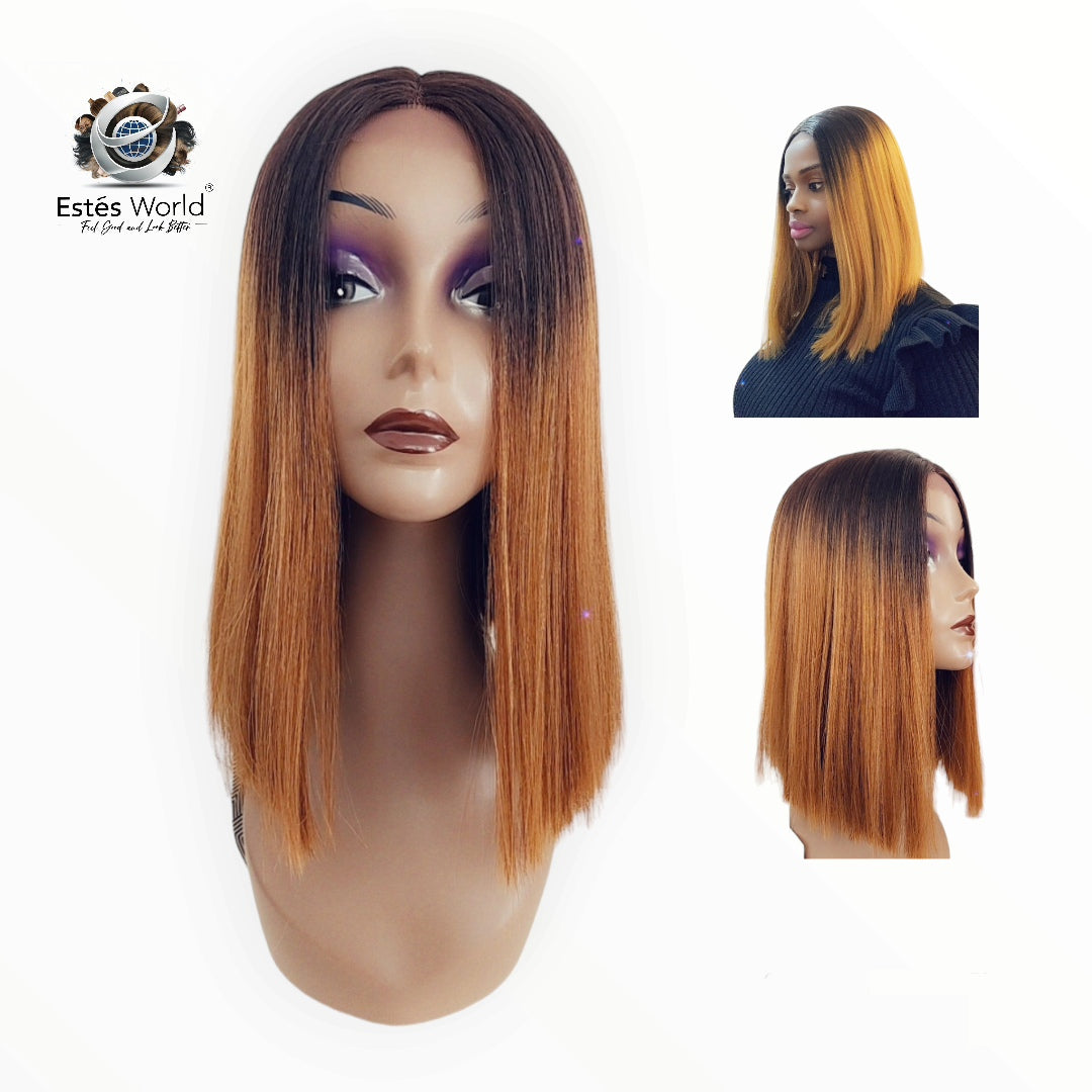 Short Bob Ombre Light Brown