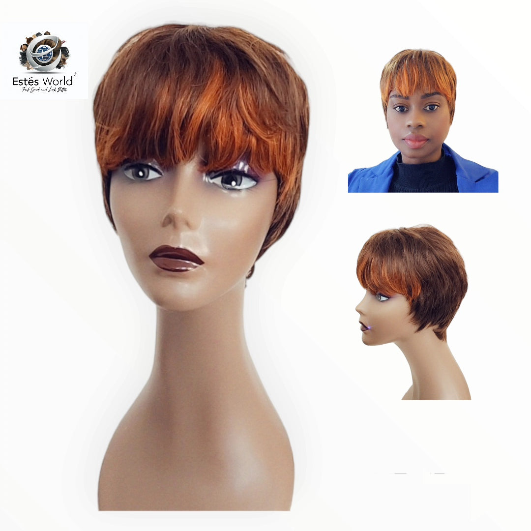 Short Pixie Cut Wig Human Hair Ready to Wear