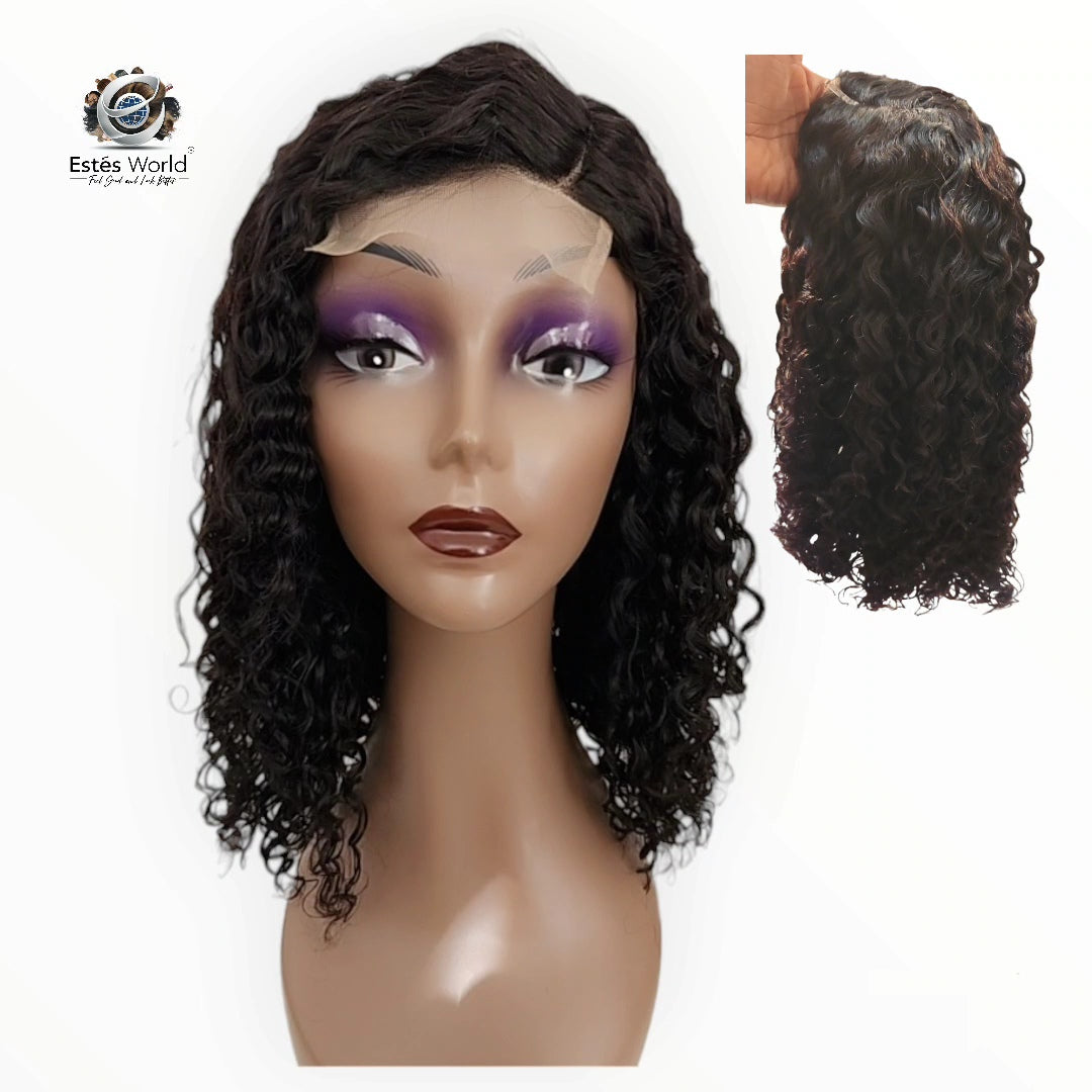 Deep Wave 4x4 Lace Wig Human Hair 200%Density