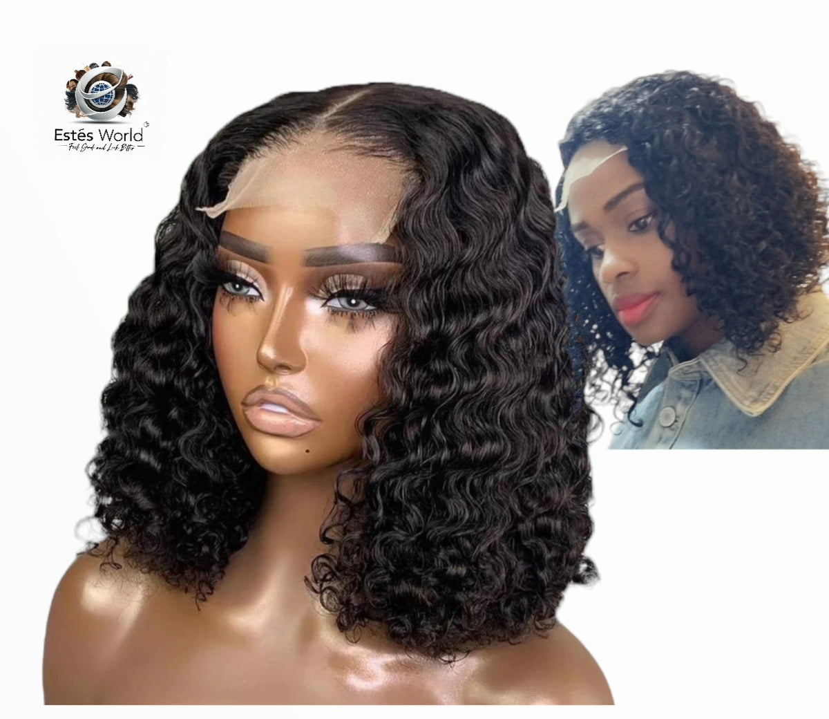 Deep Wave 4x4 Lace Wig Human Hair 200%Density