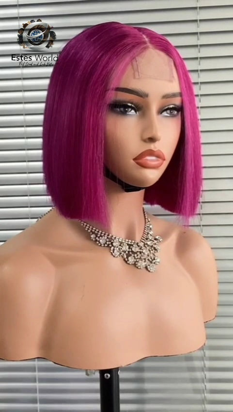2x6 Vietnamese Straight Human Hair Bob Wig 250 Density