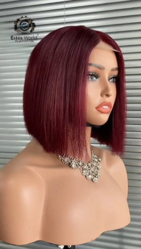 2x6 Vietnamese Straight Human Hair Bob Wig 250 Density
