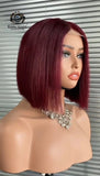 2x6 Vietnamese Bone Straight Human Hair Bob Wig 250 Density